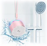 Mini Bluetooth Shower Speaker, IPX6 Waterproof Speaker, with RGB Lights, Mic, Portable Silicone Lanyard, Suction Cup, Clear Sound&Rich Bass, 12h Playtime
