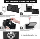 Outdoor Wall Sconces 350 ° Adjustable Black Wall Lights 6000K Modern Security Commercial Exterior Wall Mount Fixture Waterproof 1 Pack