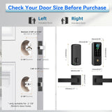Keyless Entry Door Lock with Handle Set,Smart Front Door Lock with Keypad Set,Keyless Entry Digital Deadbolt,Smart Deadbolt with Auto Lock,App Control, Matte Black