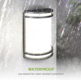 10 Inch Smart RGBW LED Outdoor & Indoor Wall Mount Light Fixture - Black RGB Wall Sconce Exterior Lighting - 120-277V 15W 2700-6500K Dimmable, Remote Control, Alexa - Front Door, Patio ETL