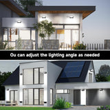 Outdoor Wall Sconces 350 ° Adjustable Black Wall Lights 6000K Modern Security Commercial Exterior Wall Mount Fixture Waterproof 1 Pack